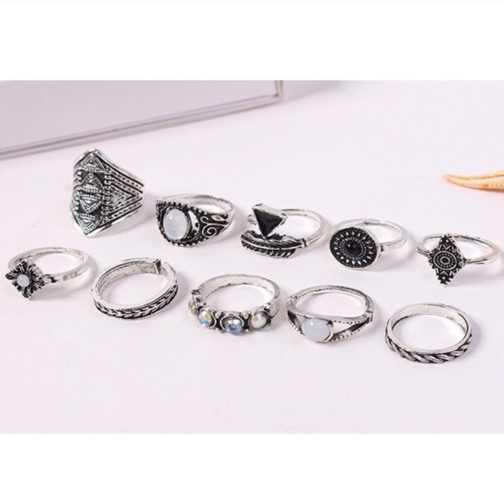 Silver Boho Ring Set - Picture 5 of 7
